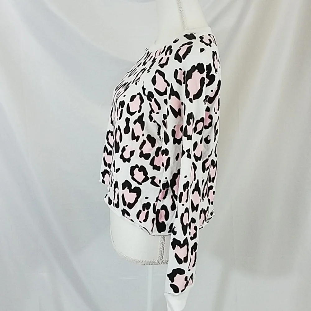 Wildfox Animal Print Sweatshirt L Nwt